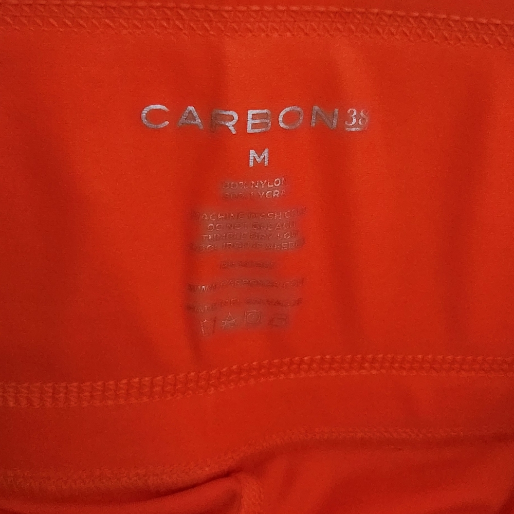 Carbon38 High Rise 7/8 Takara Shine Orange Leggings - Picture 2 of 4